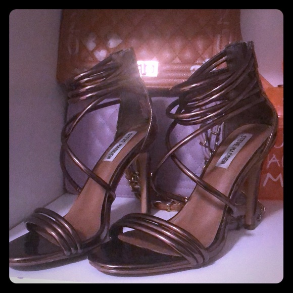 Glossy Brown Heels classy - Picture 1 of 2